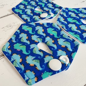 Feeding tube/G-tube pads, set of 3 &quot;Seahorses”Mickey, button Gastrostomy feeding, tubie