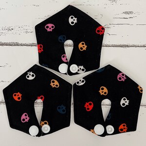 Feeding tube/G-tube pads, set of 3  &quot;Skulls”, Mic-key, button, Gastrostomy feeding, tubie, j/g peg tube