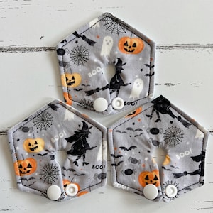 Feeding tube/G-tube pads, set of 3  &quot;Flying witches” Mic-key, button, Gastrostomy feeding, j/g peg tube