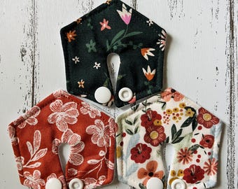 Feedingtube, g-tube, tubie pad "Florals", set of 3