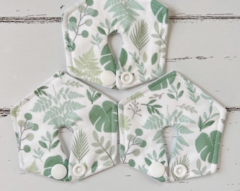 Feedingtube, g-tube, tubie pad "Jungle Leaves", set of 3