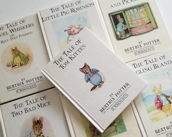 Beatrix Potter, vintage, mini-books, YOU Choose, hardcover, 1980s editions, Peter Rabbit, Tom Kitten