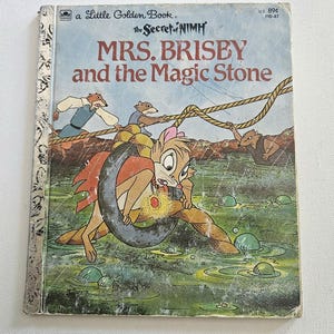 The Secret of Nimh Mrs. Brisby and the Magic Stone, 1982, Vintage, Little Golden Book, Rats SEE PHOTOS