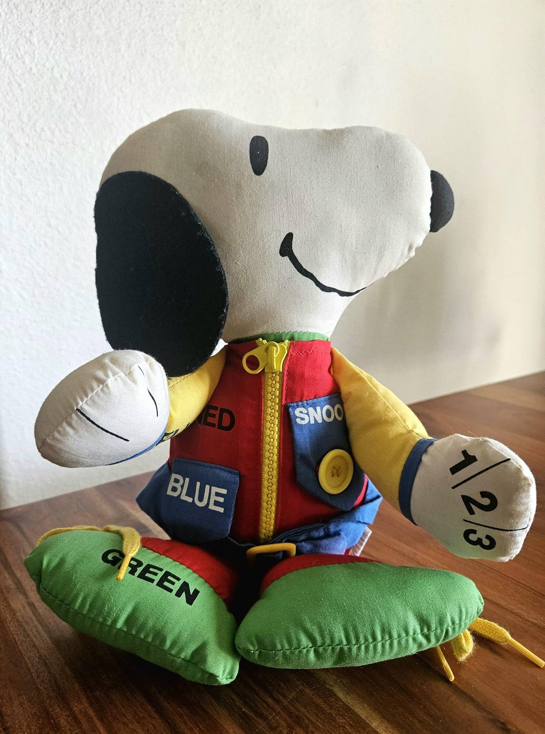 Vintage Learn to Dress Snoopy Doll, Numbers, Colors, Plushy - Etsy