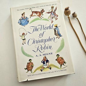 A.A. Milne, The World of Christopher Robin, Winnie the Pooh, 1958, light gray hardback, Dutton