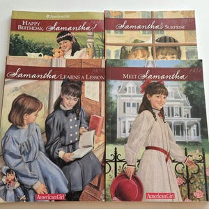 Samantha Books, 1-4, American Girl Books, First Editions, Four Books, Pleasant Company, 1990s, GOOD condition