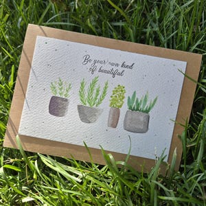 Be beautiful. Plantes, peinture , aquarelle, watercolor, carte de voeux