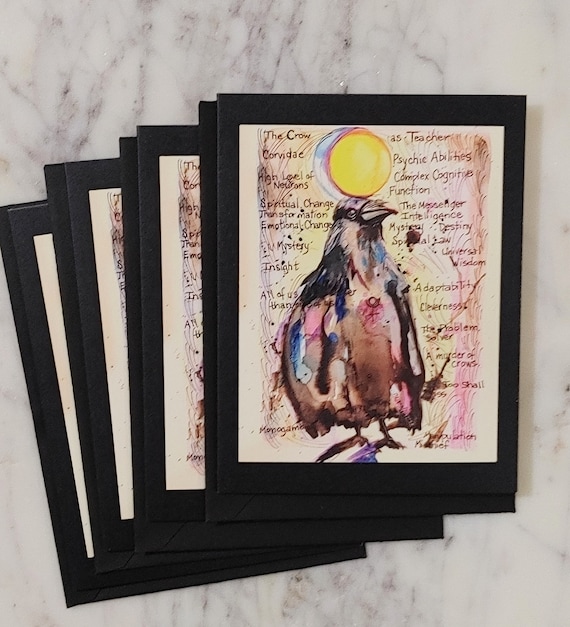 Crow as Teacher Note Cards