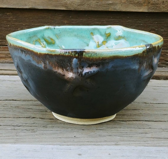 Pottery Serving Bowl with Stars