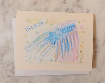 Blessed by Angels Note Cards