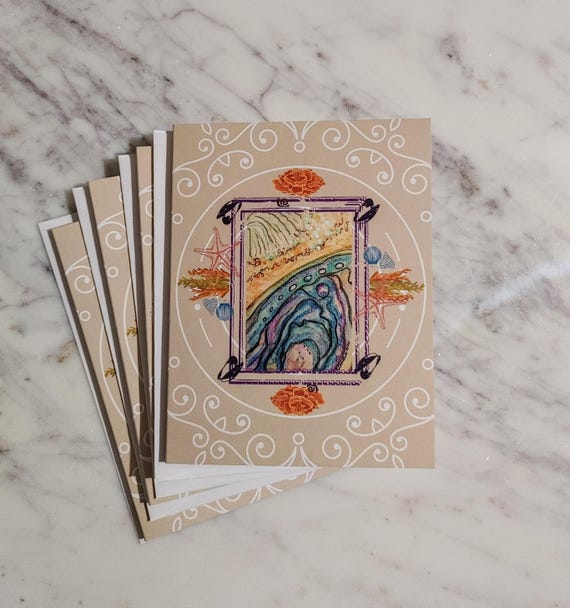 Abalone and Scallop Note Cards
