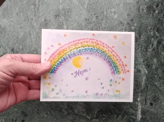 Rainbow of Hope postcards