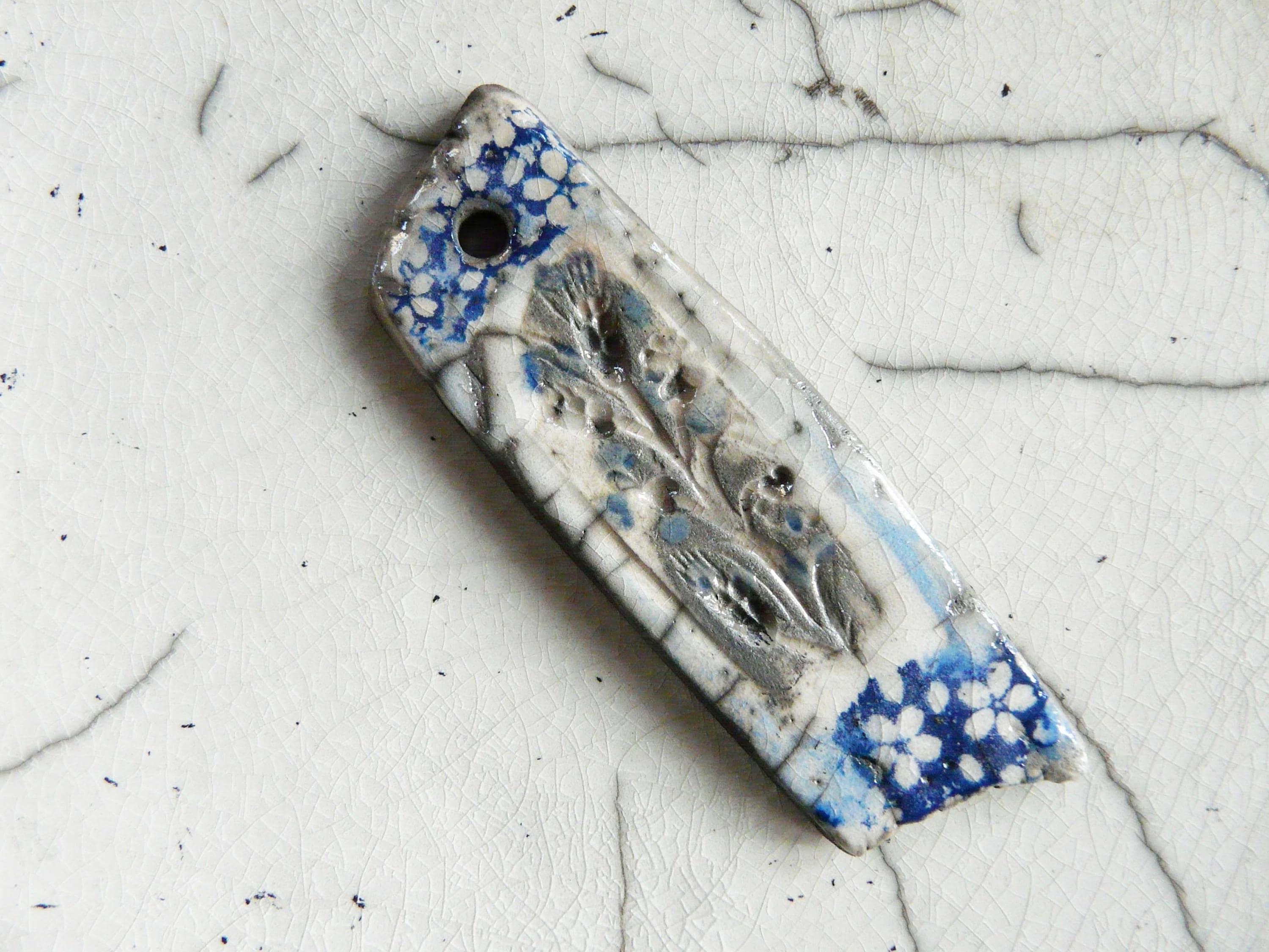 HYTTER Pendentif De Noël Rond En Céramique Noir Et Blanc à