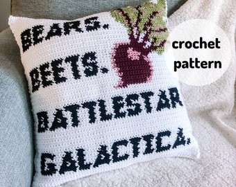 Crochet Pillow Pattern // Identity Theft, Office Inspired Pillow
