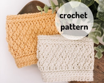 Crochet Cup Cozy PATTERN, Coffee Sleeve, Iced Coffee Sleeve, Alpine Cup Cozy