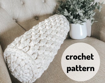 Crochet Pillow Pattern // Versatile Bolster Pillow, Round, Crochet Decor