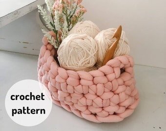 Crochet Basket PATTERN // Mini Project Caddy, Beginner Pattern