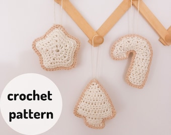 Crochet Ornament PATTERNS // Cookie Ornament, Christmas, Crochet Pattern