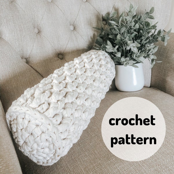 Crochet Pillow Pattern // Versatile Bolster Pillow, Round, Crochet Decor