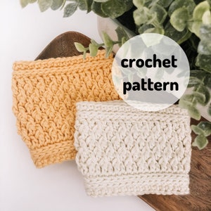 Crochet Cup Cozy PATTERN, Coffee Sleeve, Iced Coffee Sleeve, Alpine Cup Cozy