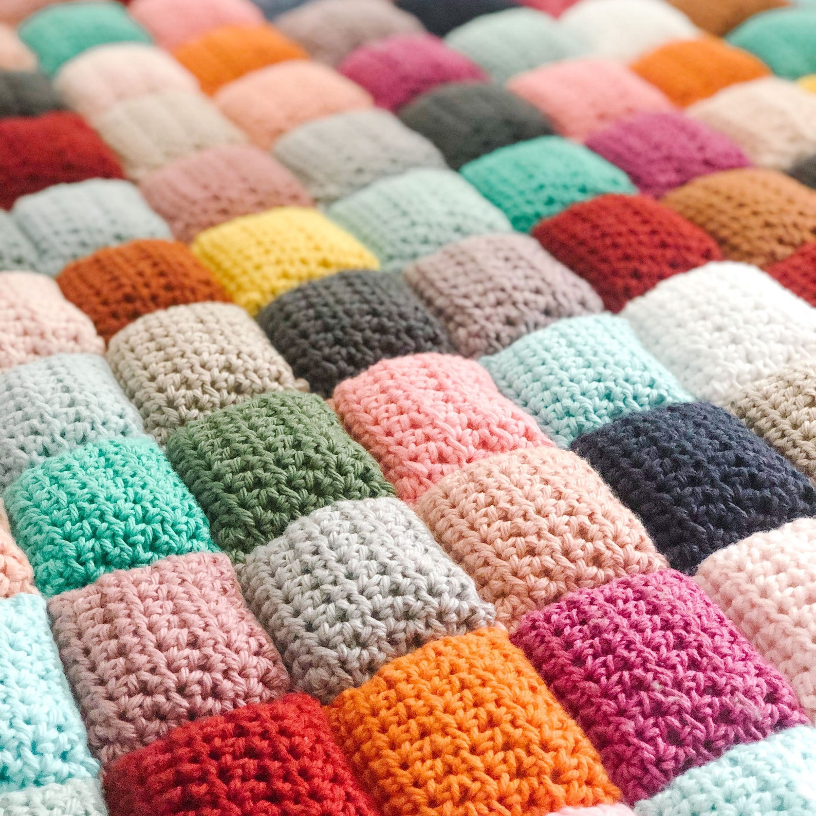 Crochet Puff Quilt PATTERN // Puff Quilt Crochet Blanket Etsy