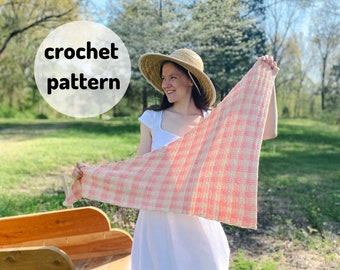 Crochet Shawl PATTERN // Garden Picnic Shawl, Tapestry Crochet