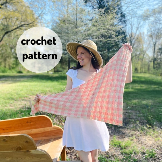 Crochet Shawl PATTERN // Garden Picnic Shawl, Tapestry Crochet