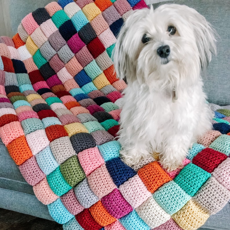 Crochet Puff Quilt PATTERN // Puff Quilt, Crochet Blanket image 3