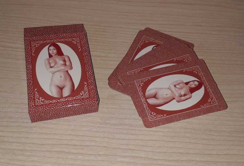 Playing cards deck Pin-up nude Girl Asia not opened Plastic coated 54 models Adult female erotic mature