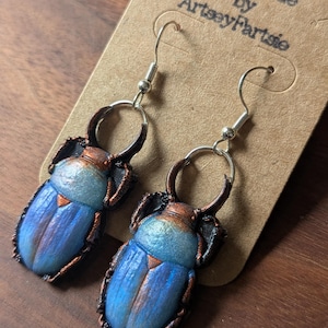 Handmade Beetle Earrings