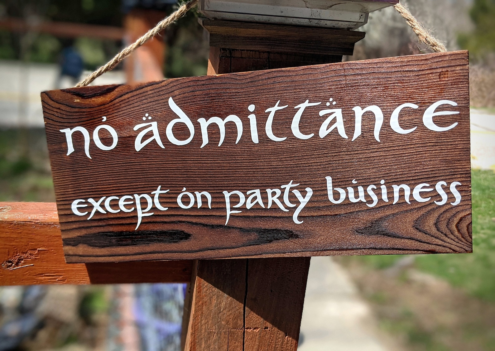 12 No Admittance Except on Party Business Sign - Etsy