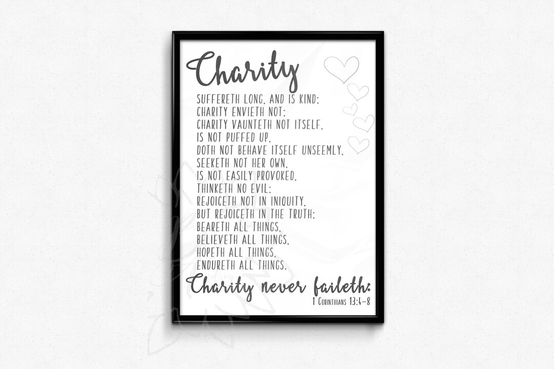 1 Corinthians 13 / Charity Suffereth Long / Scripture