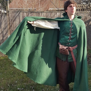 Fleece Hooded Cloak: Custom Lengths up to 55&quot; Available, Customize Your Hood Style & Clasp
