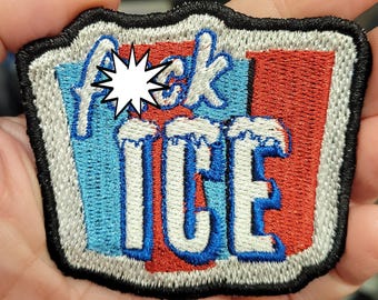 F*ck Ice Embroidered Patch, Choose Your Backing