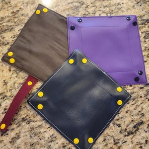 Back of the tray is plain (or add embroidery of your choice) - snap colors either match the inside or are a complementary color!