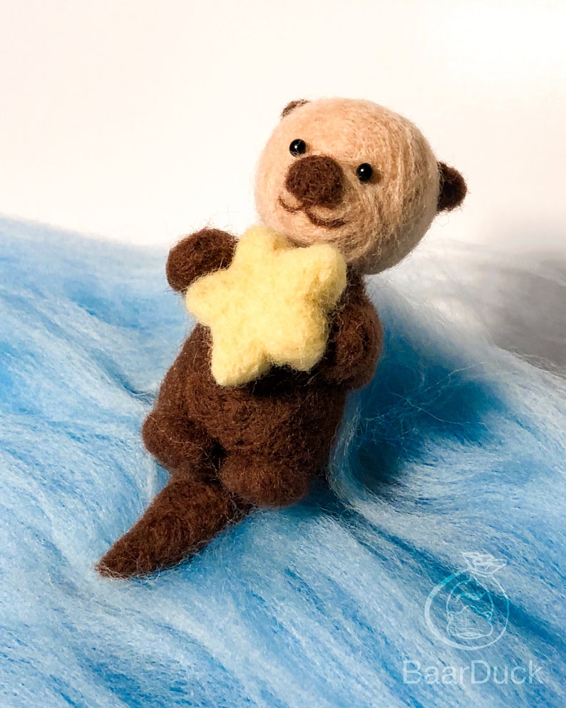 Baarduck Sea Otter Needle Felting Animals Sea Otter DIY Kit Etsy