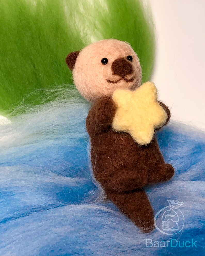 Baarduck Sea Otter Needle Felting Animals Sea Otter DIY Kit Etsy