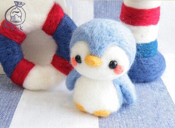 Penguin Needle Felting Animals Penguin DIY Kit for Beginners. Animal Wool  Needle Felt Craft Novice Handmade Cute Gift Handmade Set 