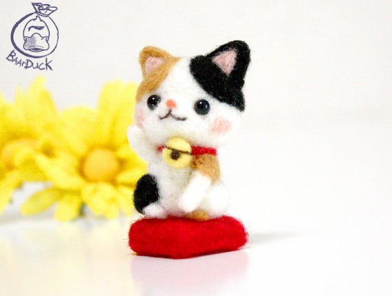 100% Wool Felting Kits, Felt Cats, DIY Felting Kits, Craft Kits