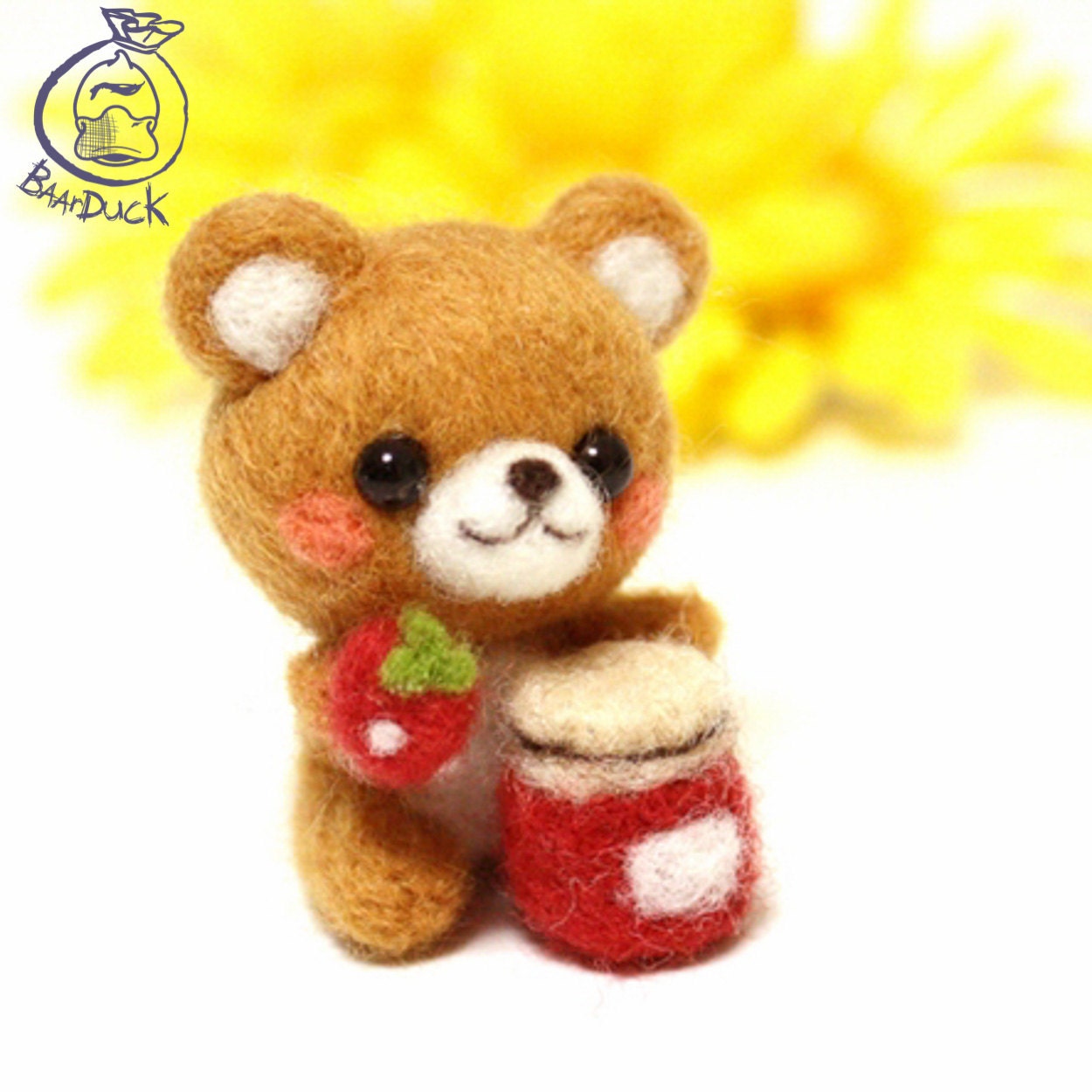 Bear With Honey Needle Felting Kits Needle Felted Animal Etsy