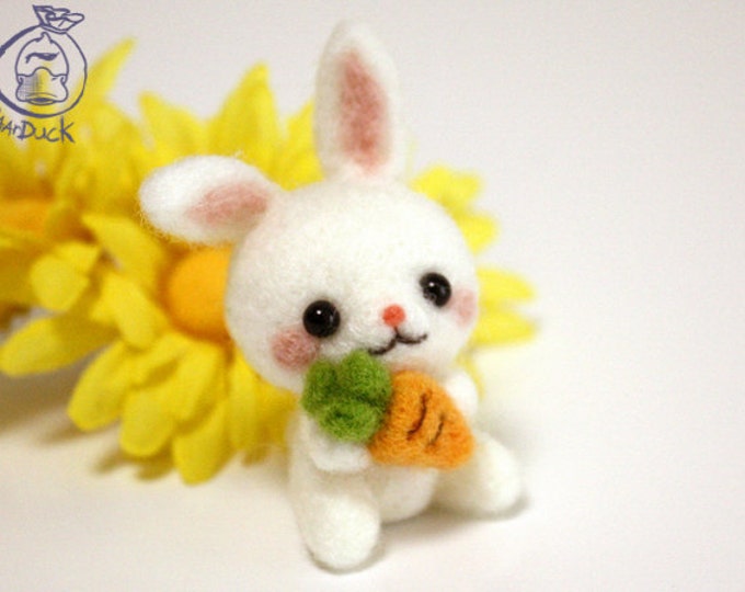 Easter Bunny Beginner DIY Felting Kit, Wool Felt Needle Craft, Handmade ...