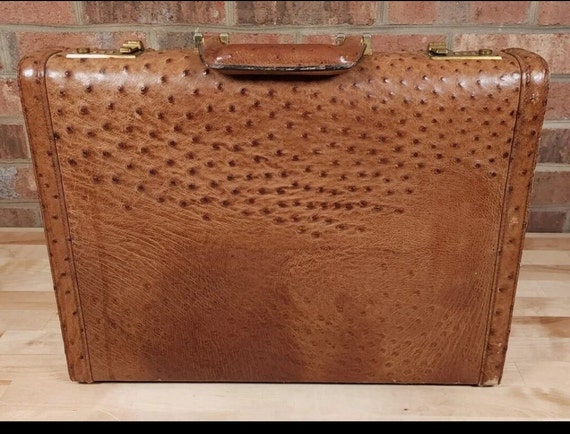 Ostrich Skin Leather Luxury Vintage 1980s Briefca… - image 5