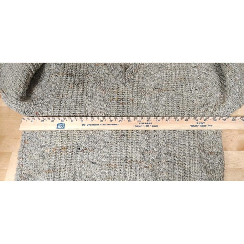 Vintage Pendleton Sweater Adult Medium Beige Colorful Wool Knit V-Neck Made USA image 6
