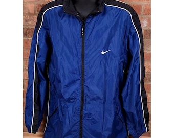 Nike Vintage Jacket Mens XL Blue Windbreaker 90s Swoosh Track