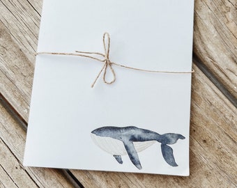 Whale notepad stationary