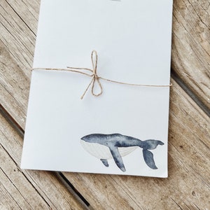 Whale notepad stationary