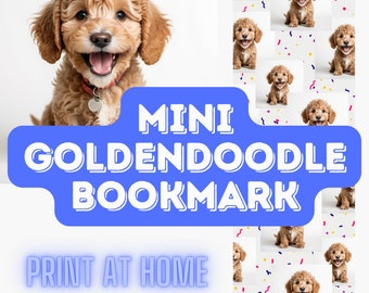 Mini Goldendoodle Lesezeichen - Print at Home