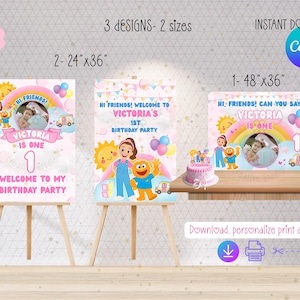 Ms Rachel Birthday Party Banner| Ms Rachel welcome sign| Digital welcome poster| Ms Rachel Kids Party, Birthday Backdrop| MS Rachel Theme