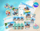 Hawaiian Beach Birthday Party Printables: Editable Canva Bundle (Digital Download)