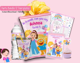 Educational Toddler Show Printables | Preschool Learning Party Decorations | Canva Editable Digital Download Bundle| Ms Teacher Printables
